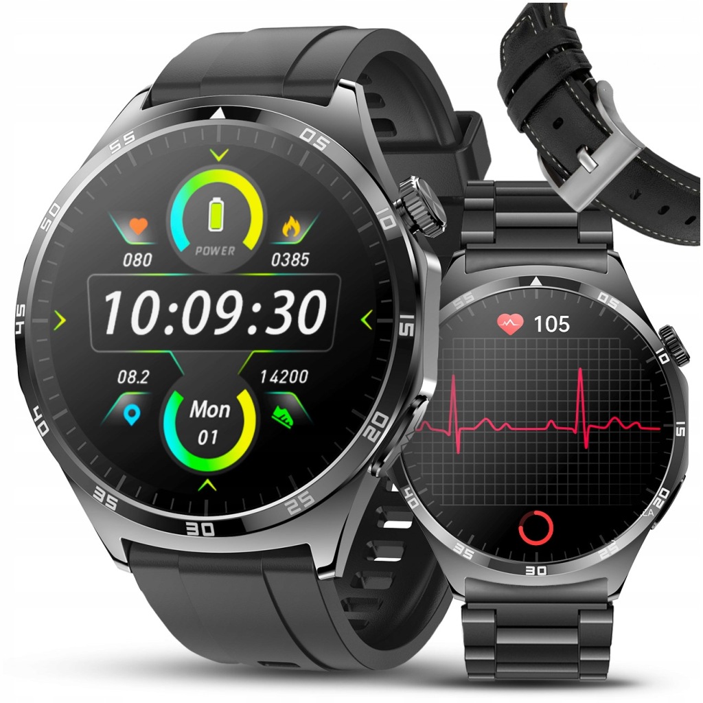 Chytré Hodinky Pánské Hodinky Tlak Ekg Hrv Sms Hovory Menu Pl 3 Proužky