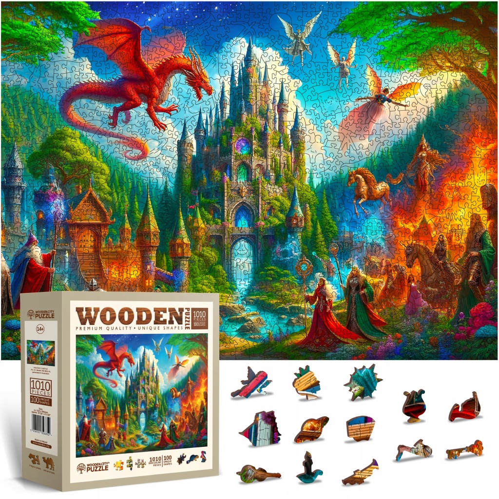 Puzzle Dřevěné 1000 dílků Fantazijní zámek Wooden.City