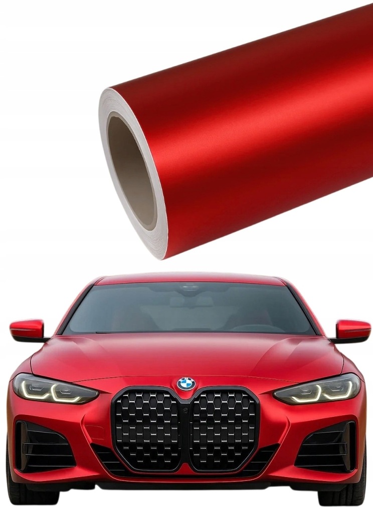 Fólie Červená Saténová 2m x 152cm Perla Chrom Mat Automobilová Samolepicí