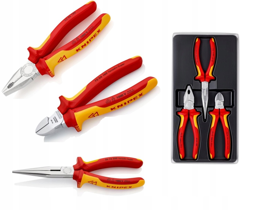Zdjęcie okazji: Knipex Zestaw Szczypiec Do Izolacji 3 SZT.00 20 12