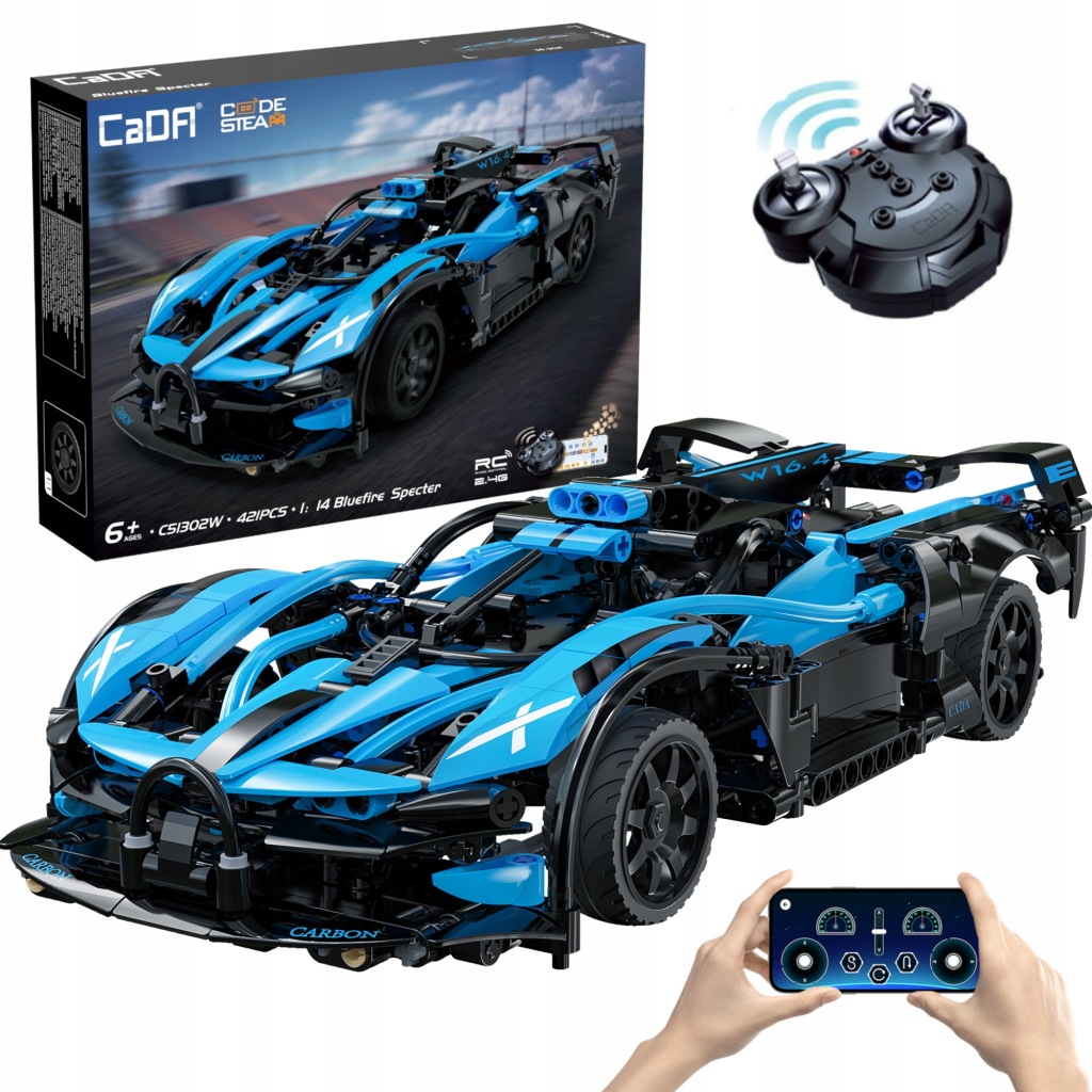 Stavebnice Cada Sada Bluefire Specter 1:14 Rc Auto Na Dálkové Ovládání 421E