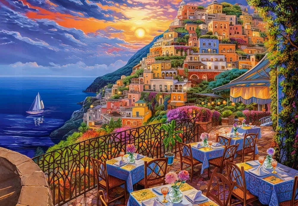 Puzzle Vzdělávací puzzle pro děti Sada Romantic Positano Obrázek