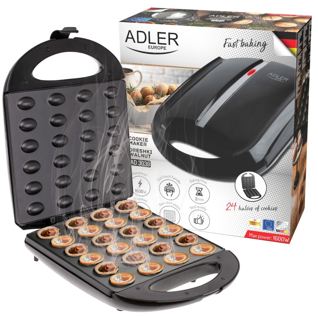 Toustovač Na Pečení Cookies/ořechů forma na sušenky 24ks Povrchová úprava Non-stic Výkon 1600W XXL