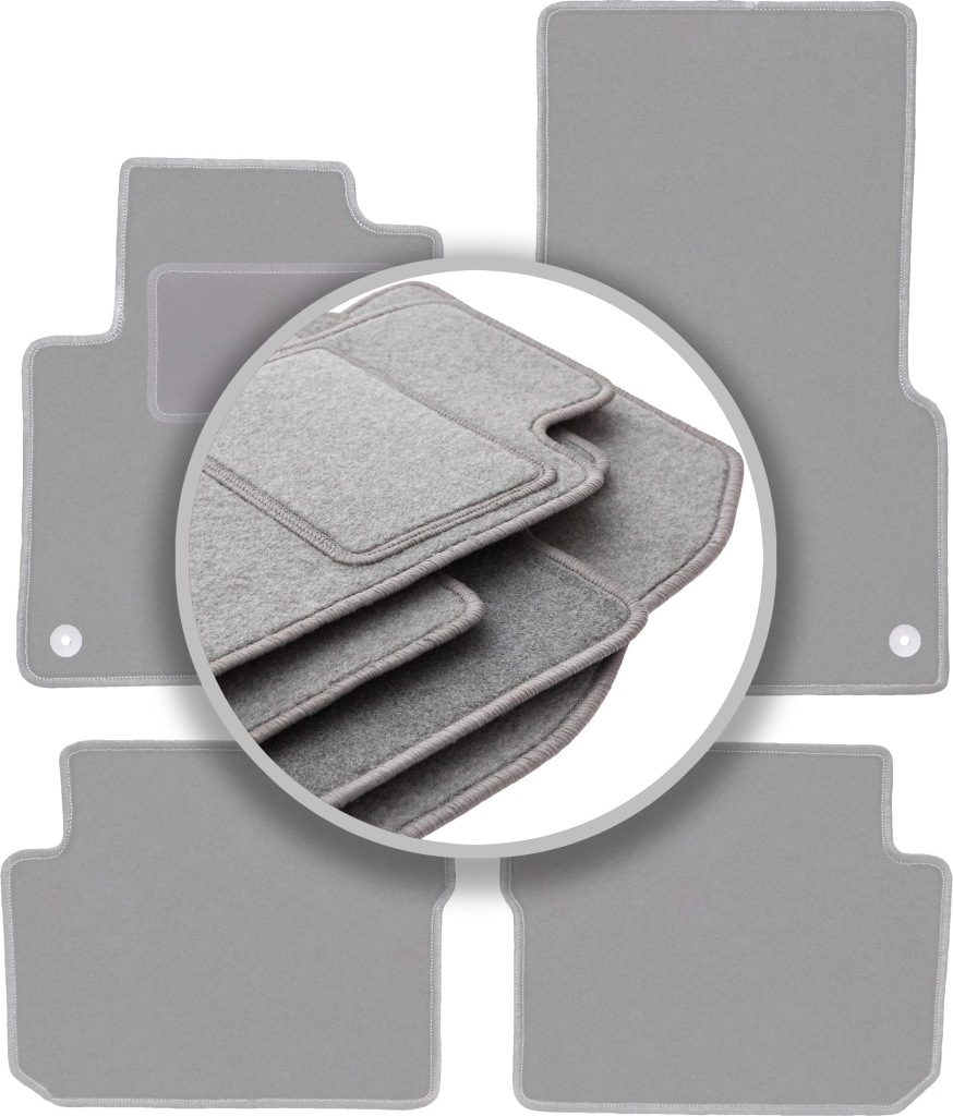 Velurové koberce Oslo šedé pro: Smart ForFour I hatchback 2004-2007