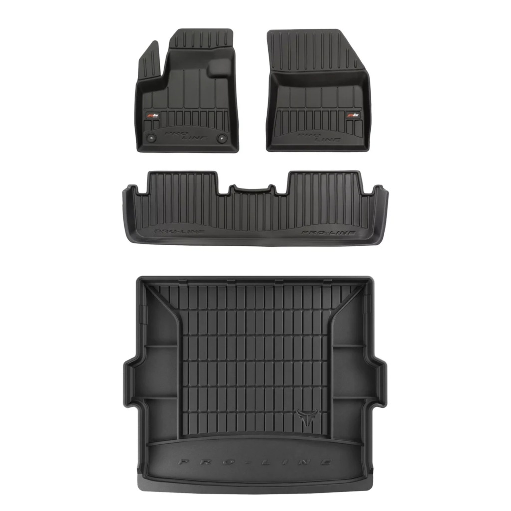 Gumová sada 3D koberců a rohožek Ds 7 Crossback od roku 2017, horní podlaha, zavazadla