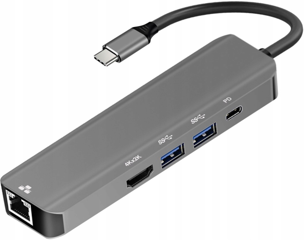 Adaptér Usb-c samec Hdmi samice 4K 30Hz Ethernet 2xUSB3.0 1x Usb-c