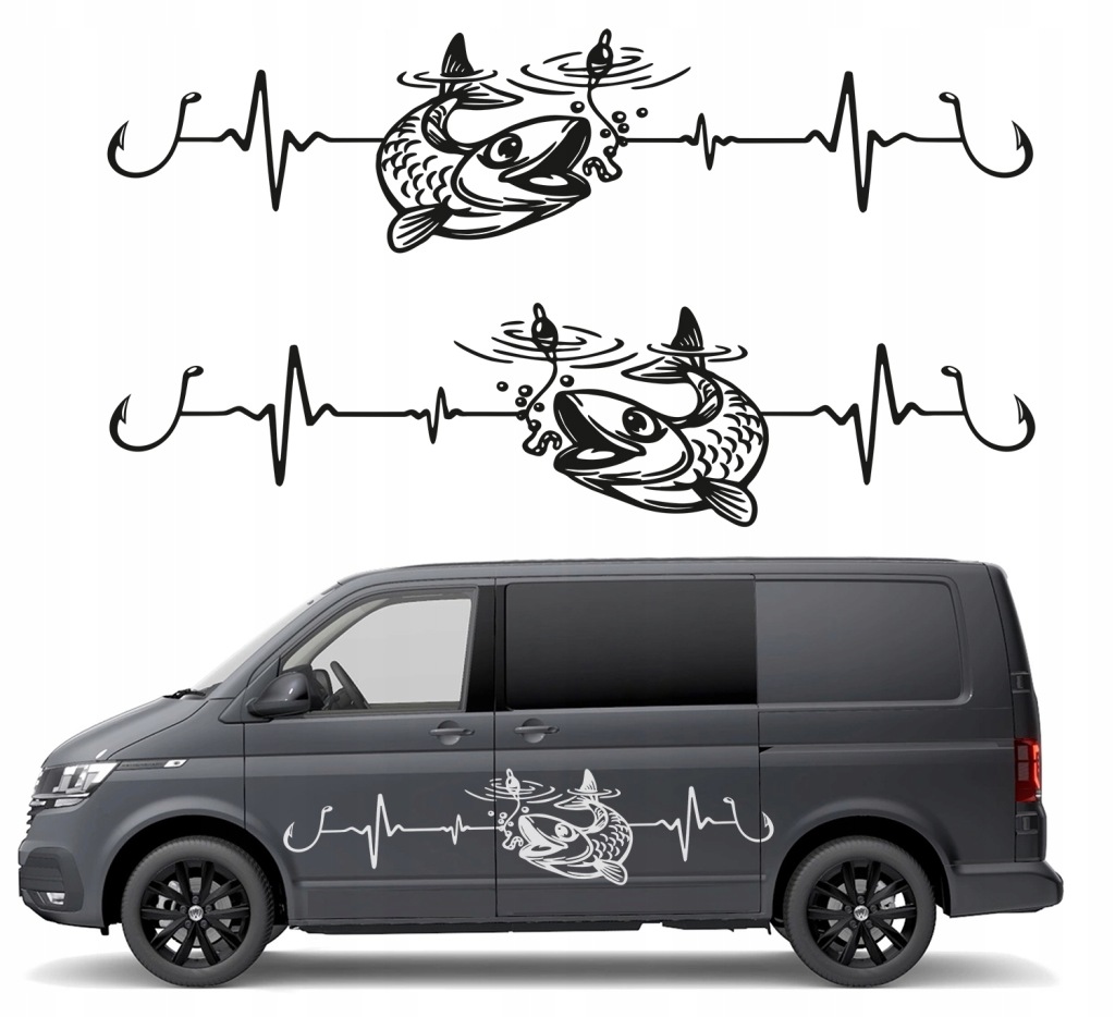 Nalepka Grafika na auto karavan Rybka Puls Života Fish 46x190