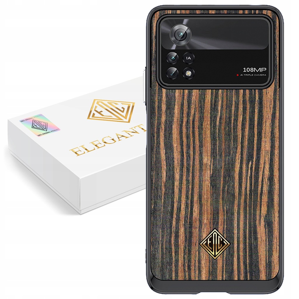 Pouzdro Pro Xiaomi Poco X4 Pro 5G Kryt Luxusní Přírodní Dřevo Originální