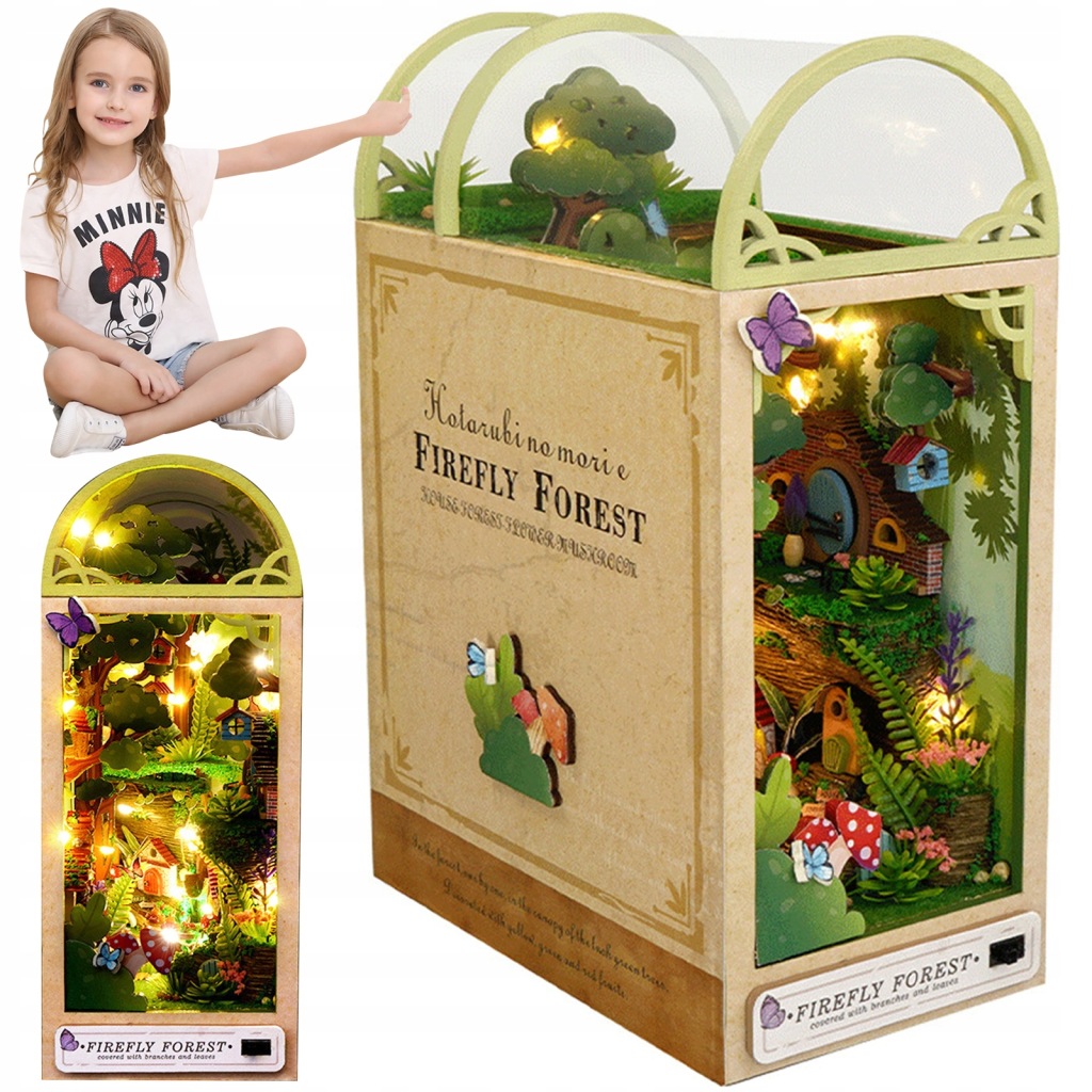 Sada Pro Skládání Domečku Diy Book Nook Miniaturní Domeček Osvětlení