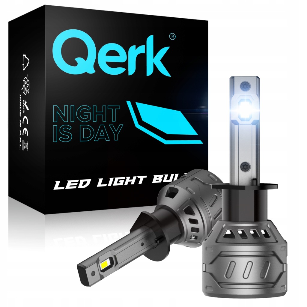 Led Žárovky Qerk E4 H1 Retrofit 120W 6000K Silné Canbus Odříznutí