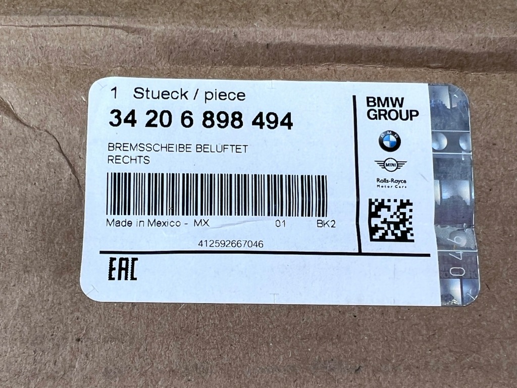 Bmw X5 G05 X6 G06 X7 G07 tarcze hamulcowe tył New — zdjęcie 6