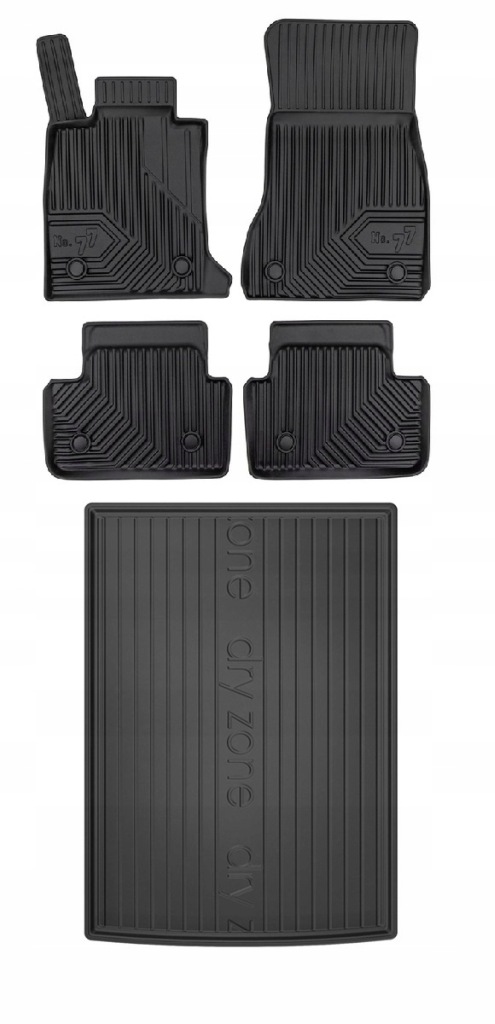 Set 77 Gumové rohože a rohože Bmw řady 5 G60 Sedan od roku 2023