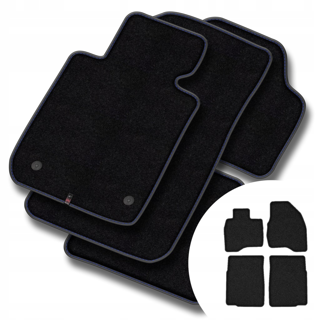 Velurové koberce Premium pro Ford Explorer V 2010-2019, délka koberce