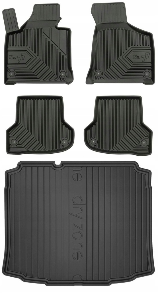 Set 77 Gumové rohože a rohože Audi A3 8P Hatchback 2003-2013