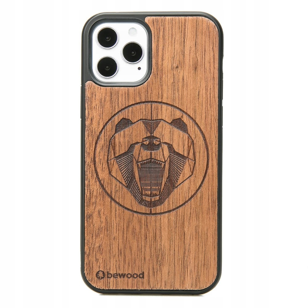 Pouzdro Bewood pro iPhone 12/12 Pro Medvěd Merbau