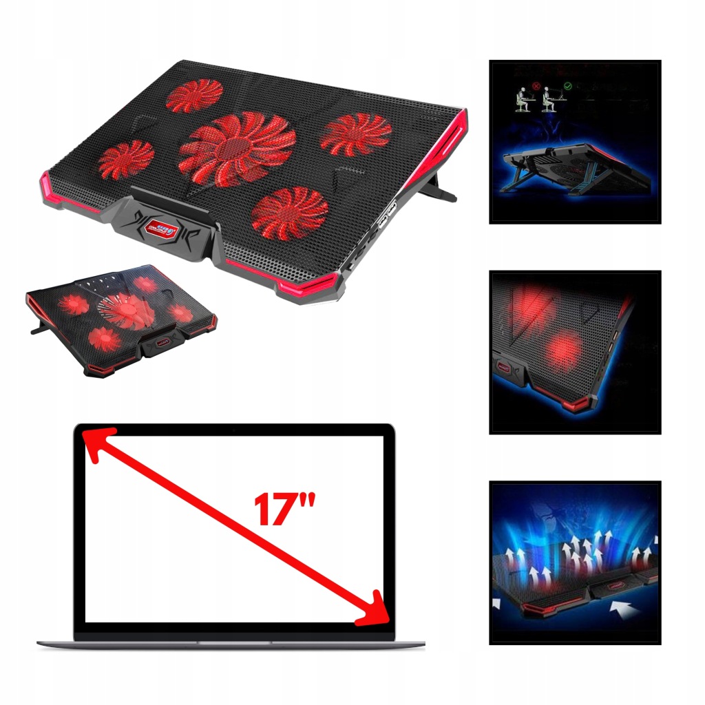 Chladící Podložka Pod Notebook-a Notebook-a 12-17' Cooling Pad