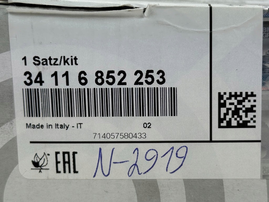BMW X5 E70 E70 Lci F15 X6 E71 F16 Klocki Hamulcowe Nowe OE 6852253 — zdjęcie 4