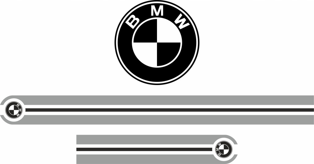 Samolepky Bmw 3/4 Maska a klapka Pásy 2 barvy Kvalita