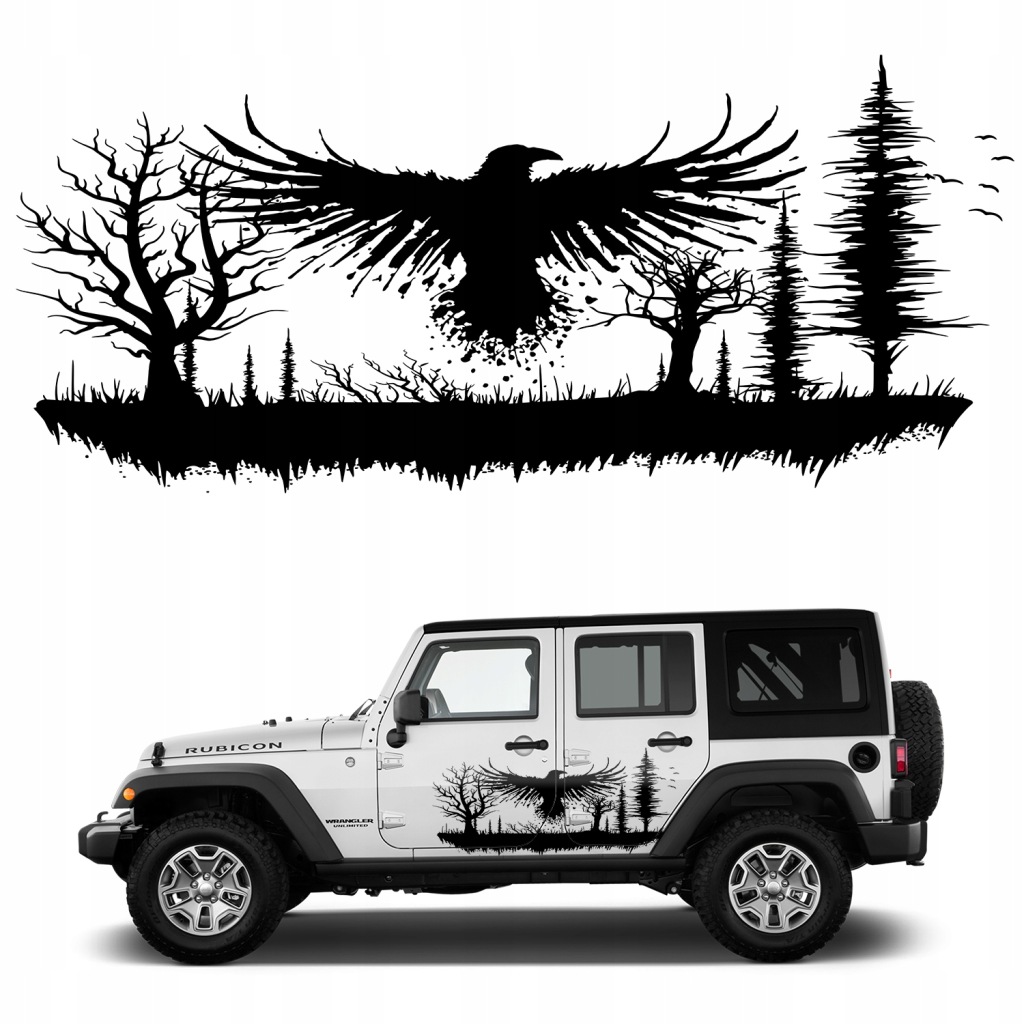 Samolepky Na Bok Auta Off Road Kruk 44x100 cm