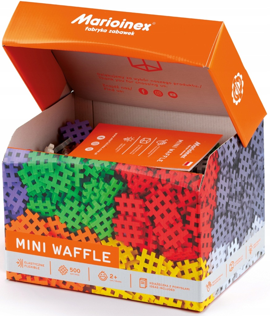 Vzdělávací Stavebnice Sada 500 prvků pro dítě Waffle