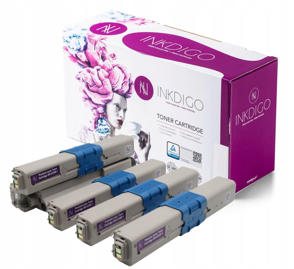 4x Náhradní Toner pro Oki C332 MC363 MC363DN sada Toner Oki C332