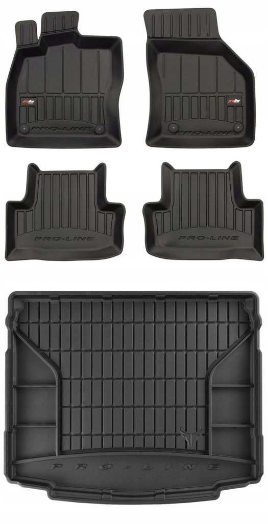 Set 3D gumové rohože Škoda Karoq od 2017- d bw