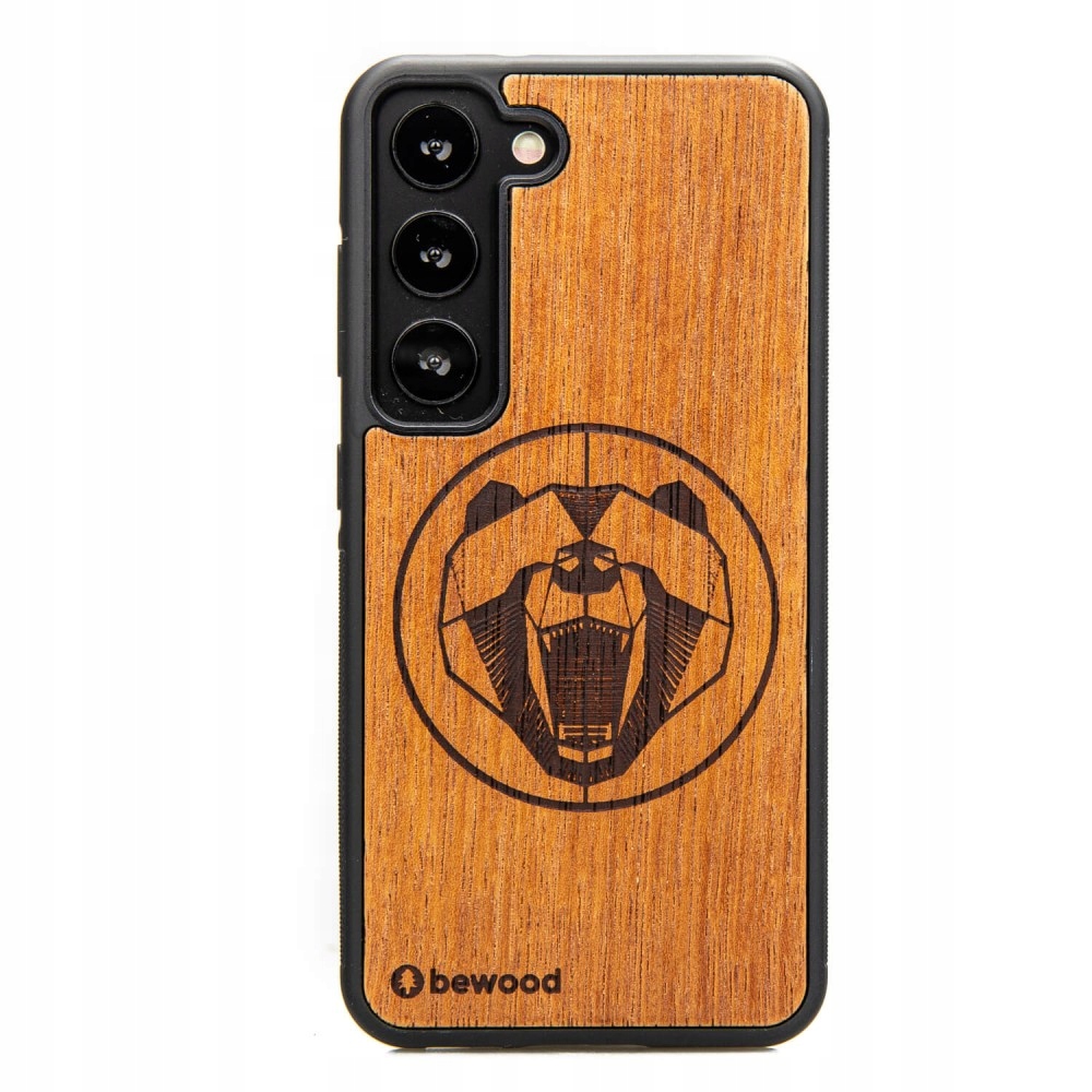 Dřevěné Pouzdro Bewood pro Samsung Galaxy S23 Medvěd Merbau