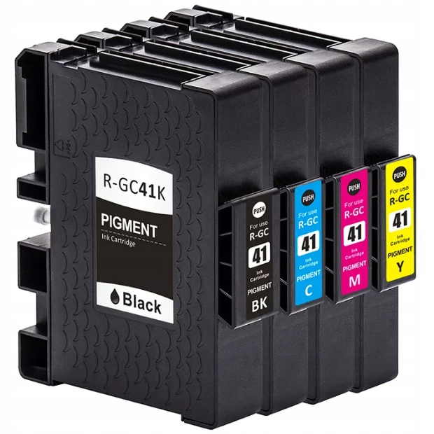 Gelový inkoust pro Ricoh GC41K Cmy, sada 4 kusů