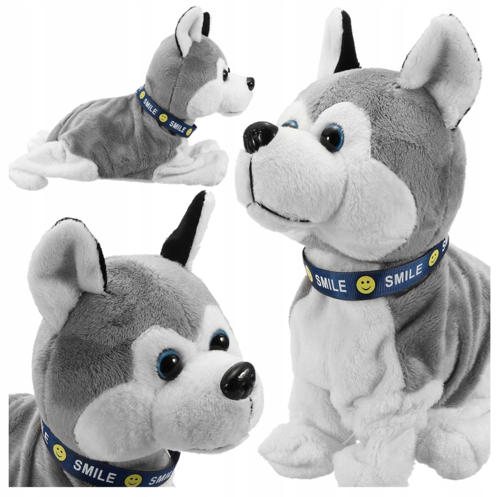 Pes Interaktivní Husky Reaguje Na Dotyk Štěká, Sedí Jako Skutečný