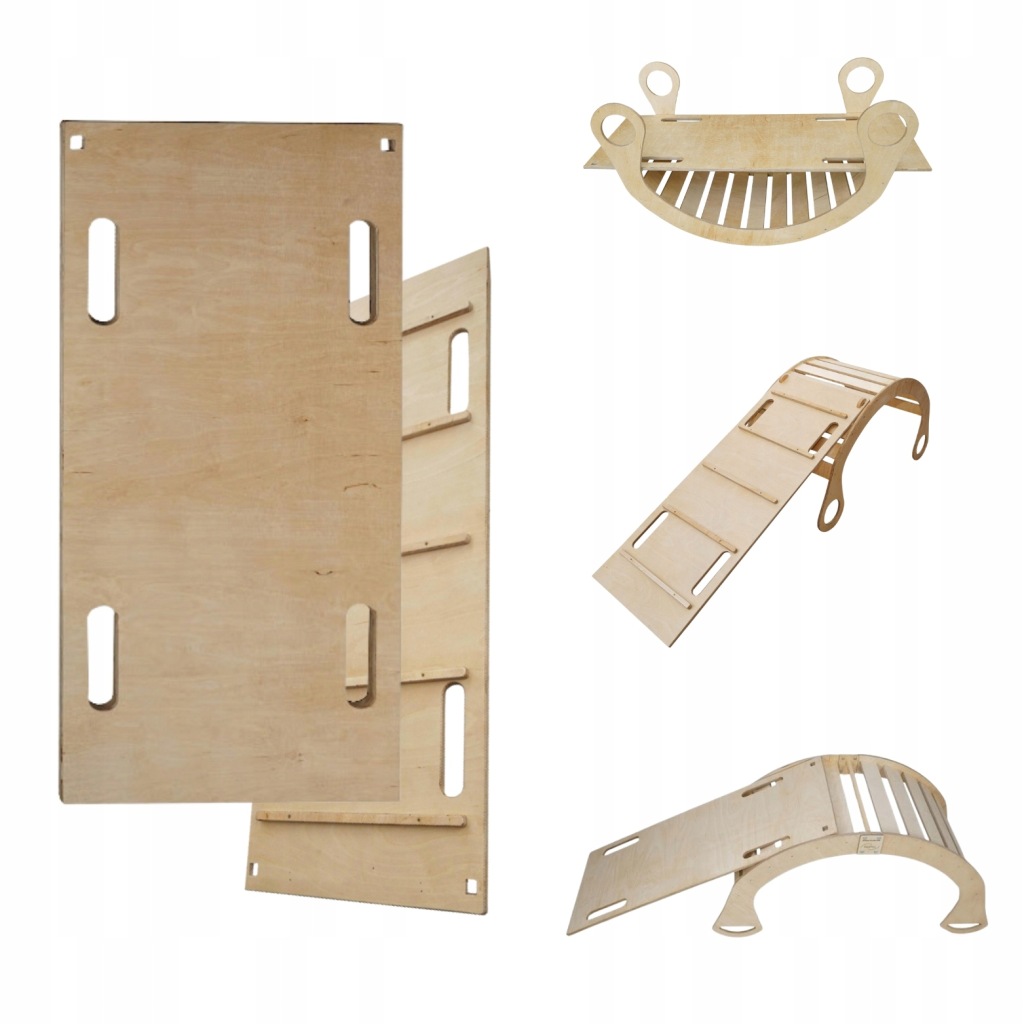 Balanční deska/skluzavka pro houpačku Montessori 108/XL cm Mdf 3v1 Pl