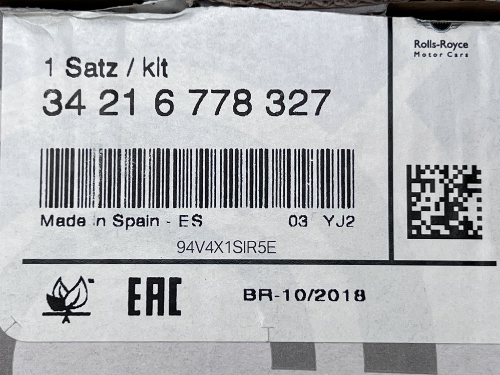 MINI R55 R56 R57 R58 R59 Klocki Hamulcowe Tylne Tył Czujnik Nowe OE 2289155 — zdjęcie 5