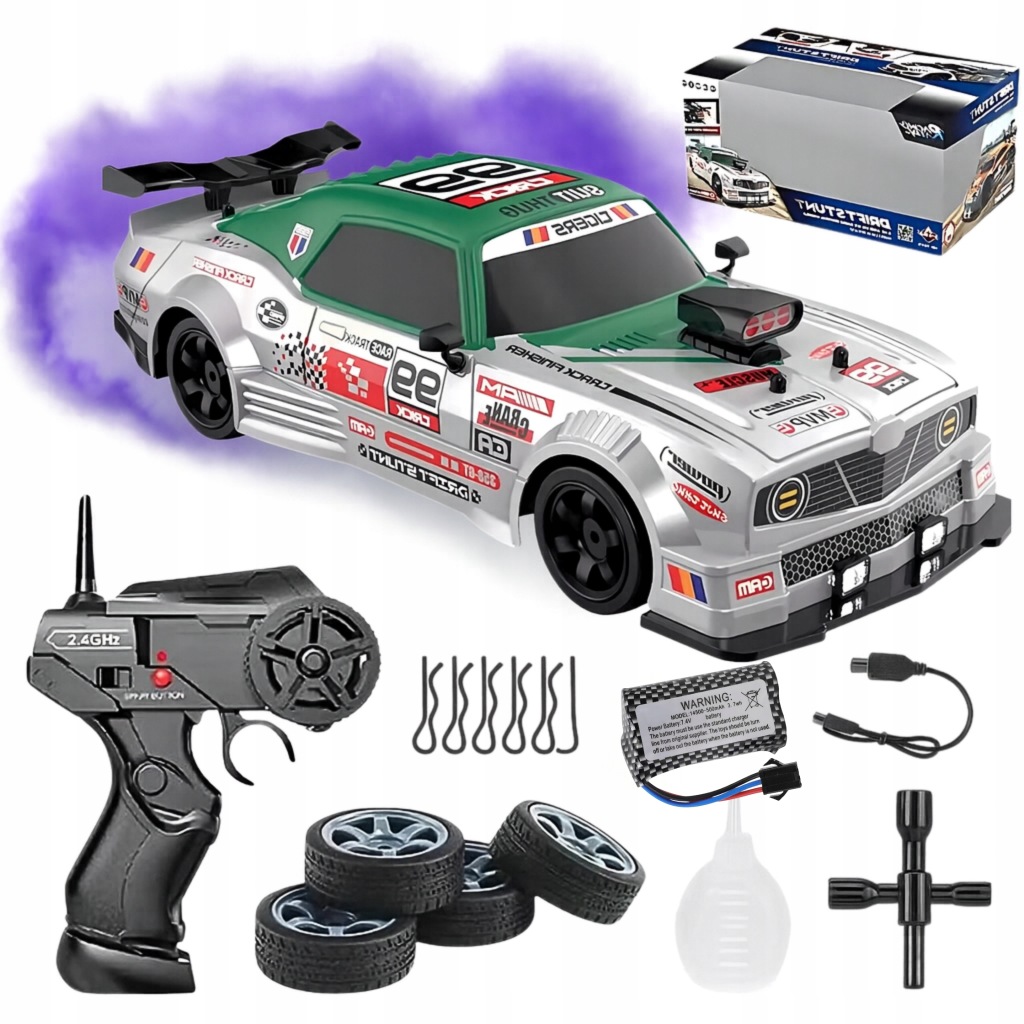 Driftovací Auto Na Dálkové Ovládání Velké Autíčko Na Dálkové Ovládání Rc Drift Led Dým 1:16