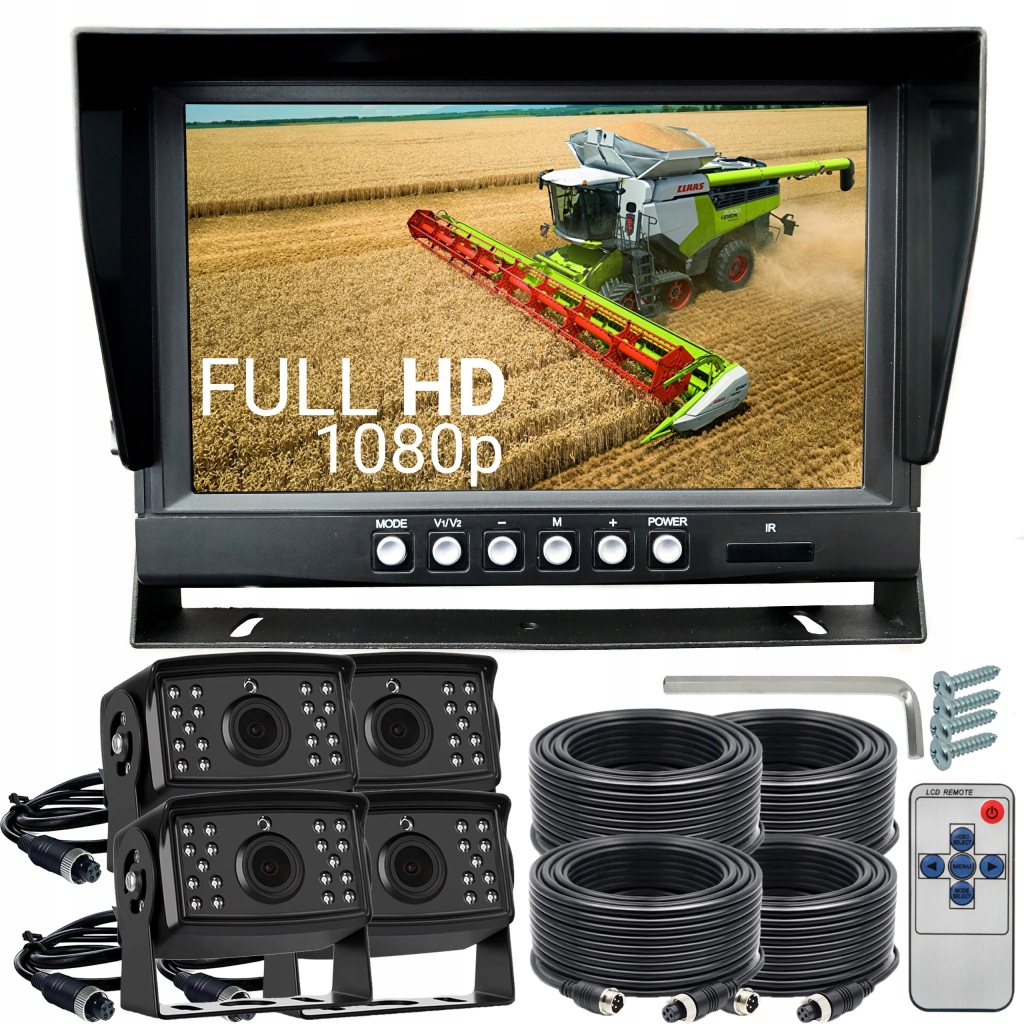 Sada Zpětného Chodu 9" Full Hd 4x Sdílená Kamera