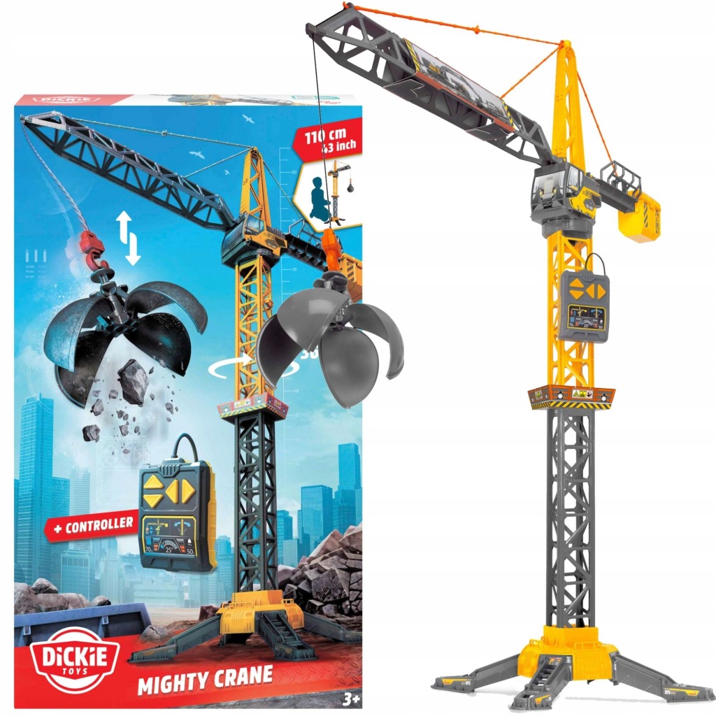 Velký Stavební Jeřáb S Dálkovým Ovládáním 110 CM, Rc Koule