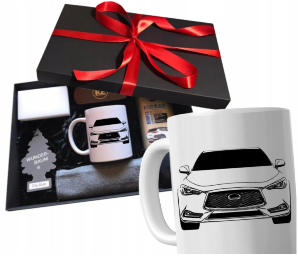 Sada box hrnek pro řidiče auta Infiniti dárek pro kluka Vánoce