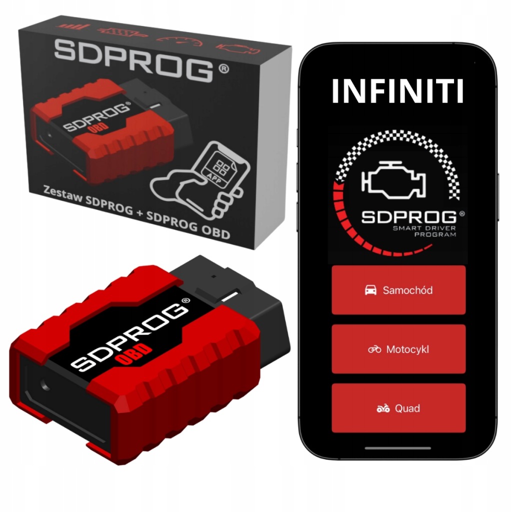 Infiniti Diagnostický tester Skener OBD2 Sdprog Dpf Program Android iOS