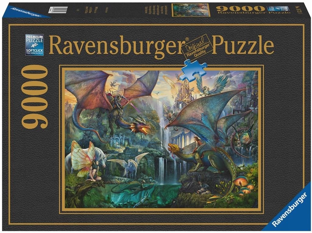 Puzzle Vzdělávací skládačka pro Děti Sada Mytické Draky Logická hra