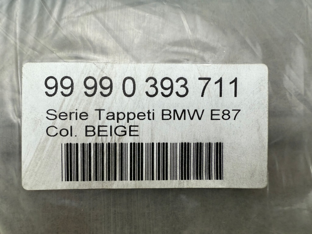 BMW 1 E87 Dywaniki Welurowe Komplet Nowe 9999039711 — zdjęcie 5