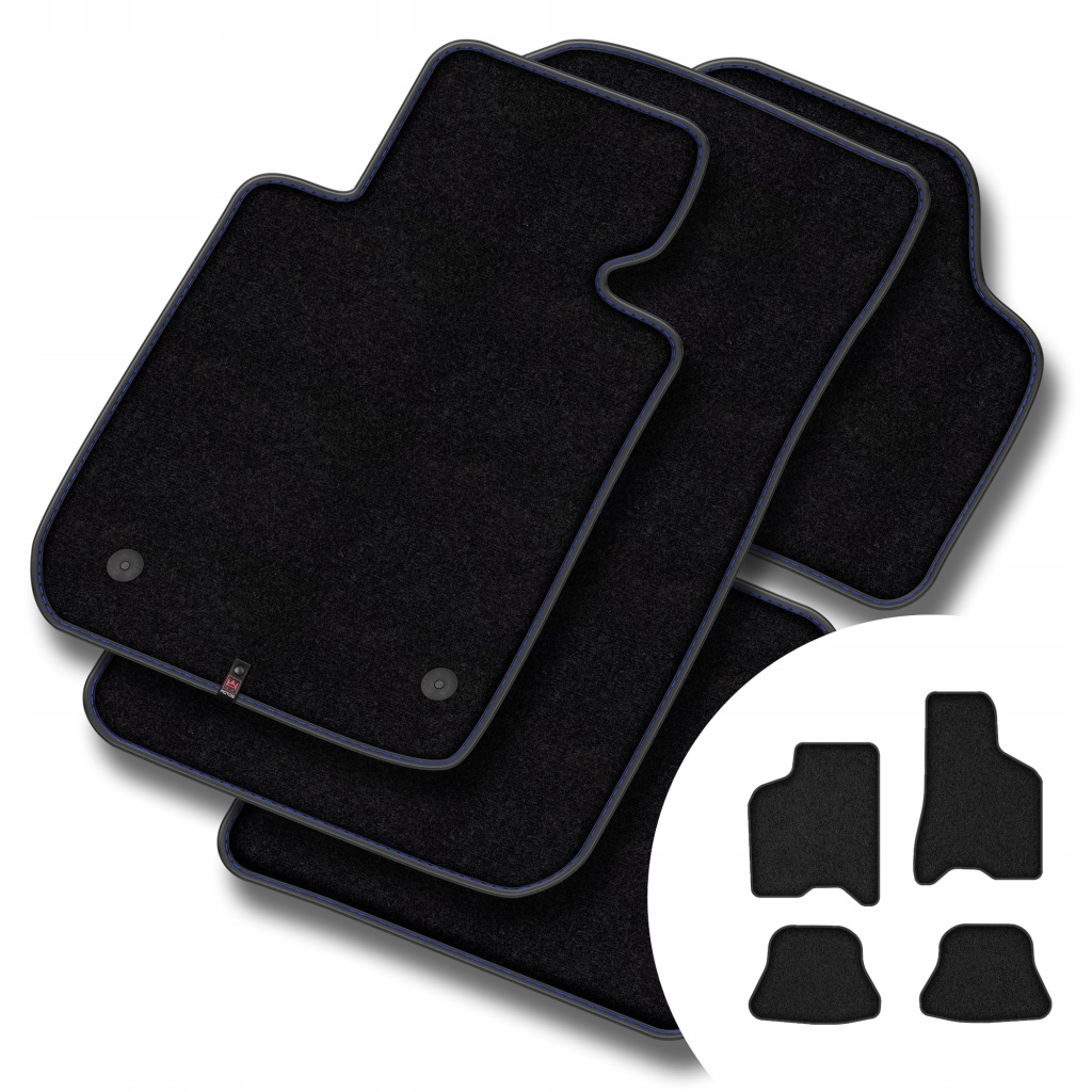 Prémiové velurové koberce pro Volkswagen Lupo 1998-2005, kulaté stopky