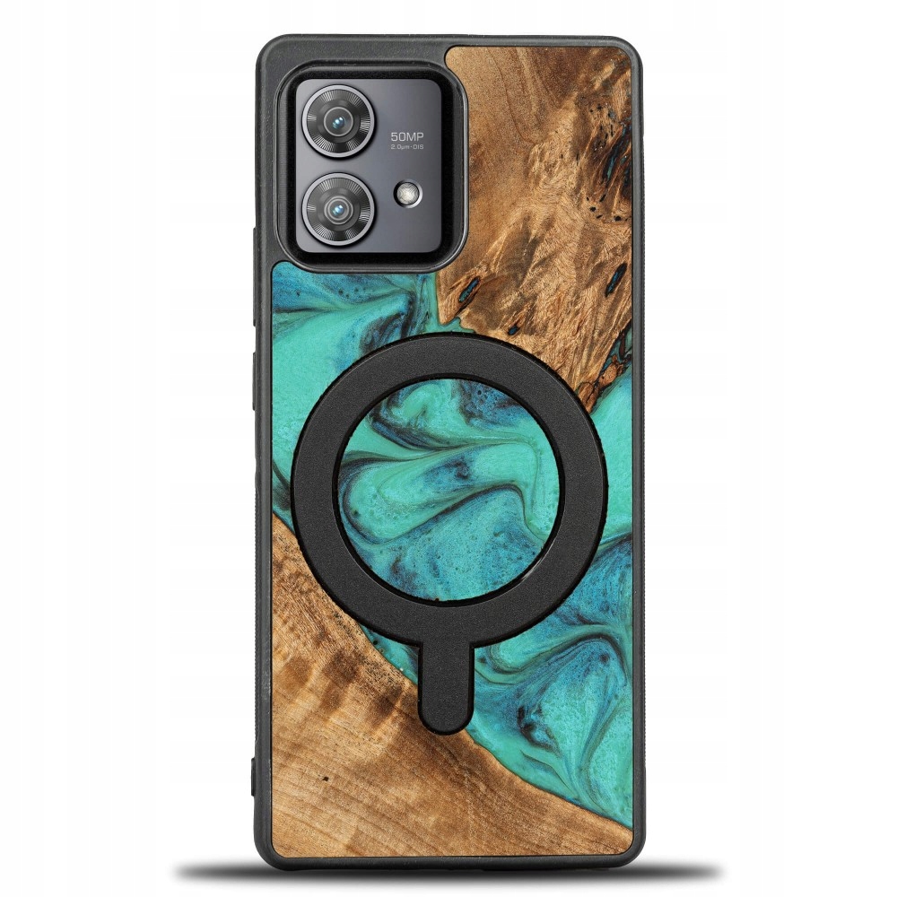Pouzdro Bewood Unikátní pro Motorola Edge 40 Neo tyrkysové s MagSafe