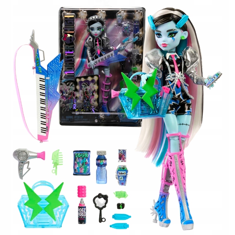 Monster High Elektrický Styl Frankie Stein Panenka S Doplňky Sada