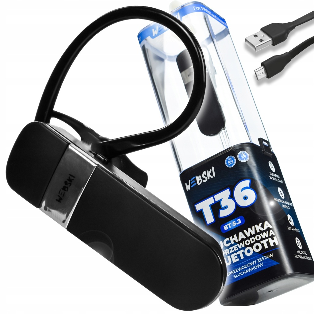 Zdjęcie okazji: Bezprzewodowy Zestaw Słuchawkowy Słuchawka Bluetooth 5.3 Do Rozmów Na Ucho