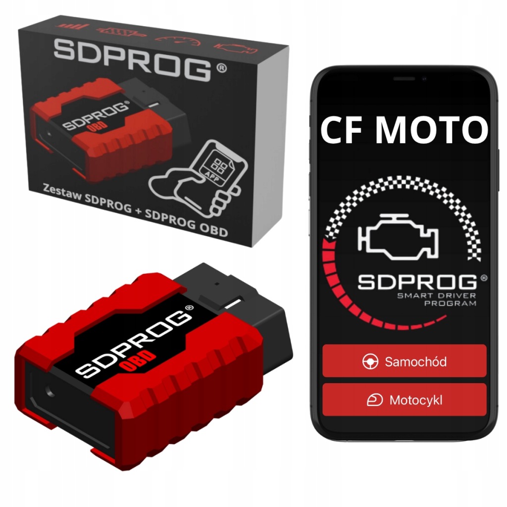 Sada pro motocykly Cf Moto program Sdprog skener obd2 diagnostický tester