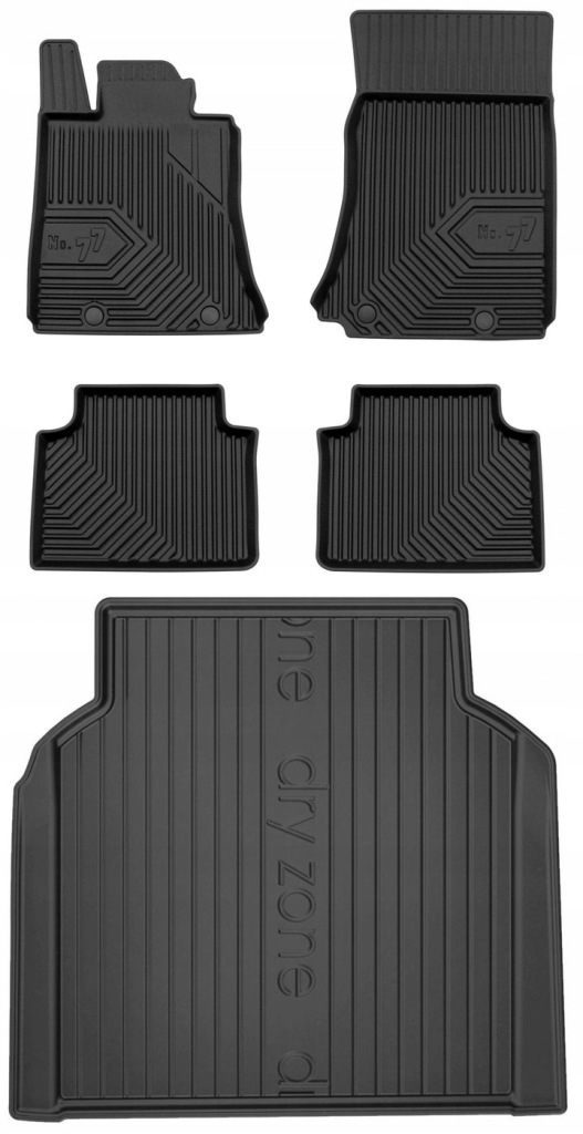 Set 77 Gumové rohože a rohože Alfa Romeo Giulia Rwd Sedan od roku 2016