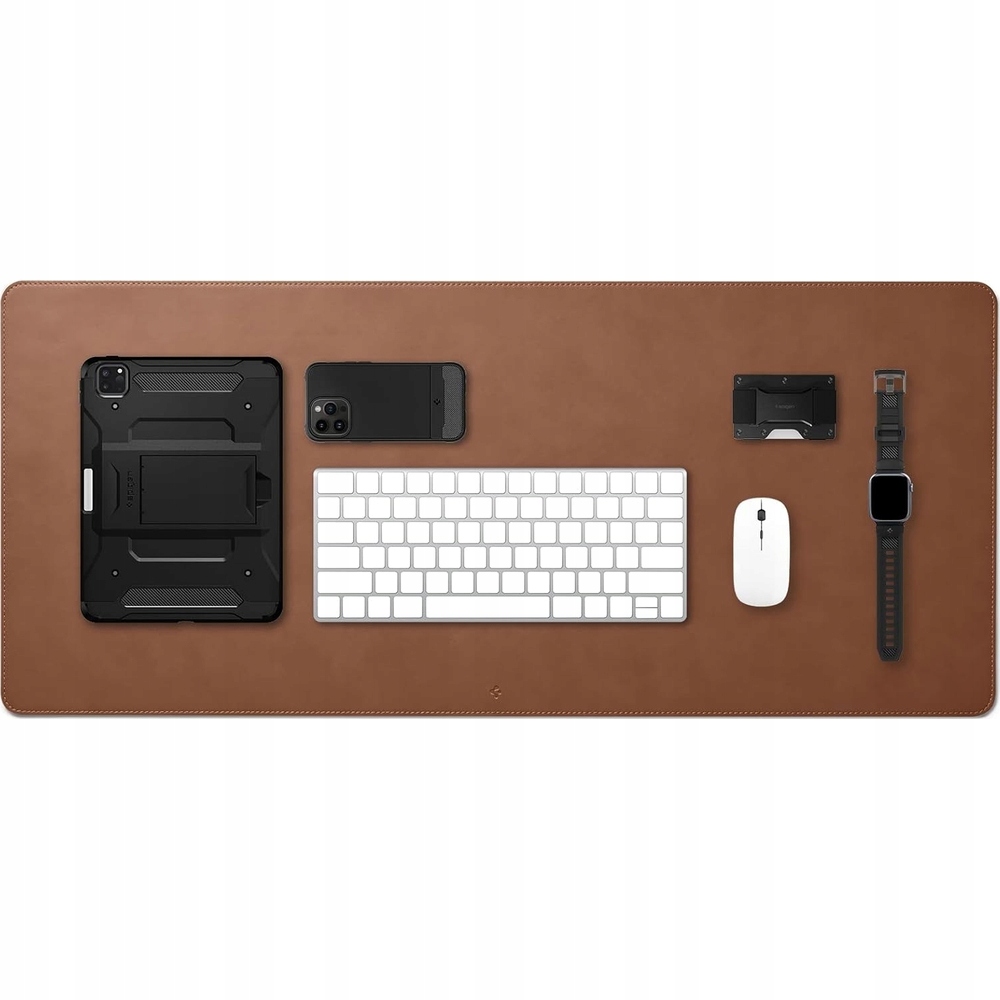 Podložka na psací stůl Spigen pod myš notebook, velká podložka na stůl, ekologická kůže