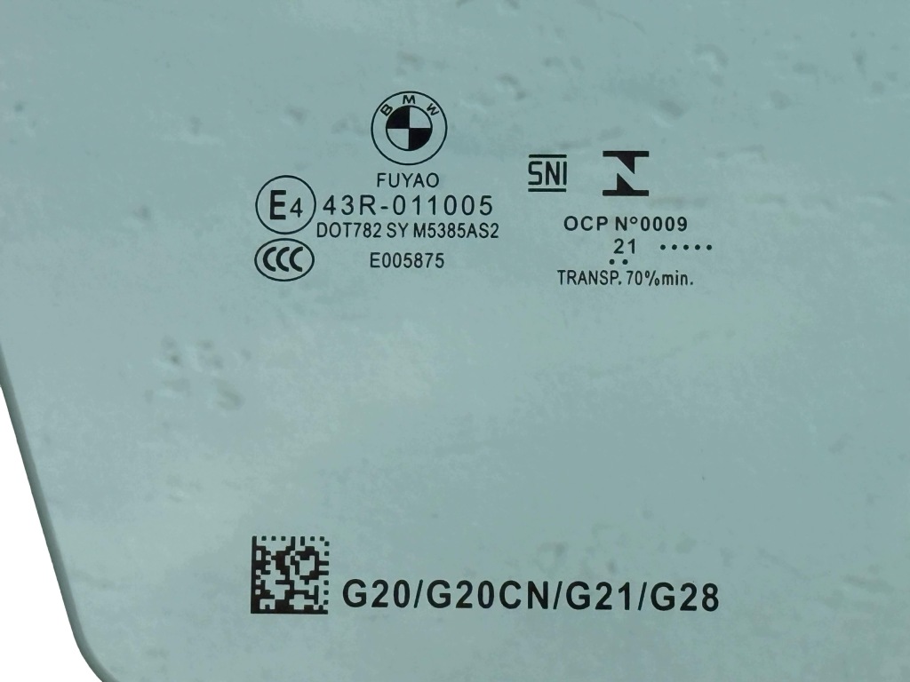 BMW 3 G20 G21 M3 G80 G81 Szyba Drzwi Przednich Prawa Nowa FUYAO OE 7432230 — zdjęcie 4