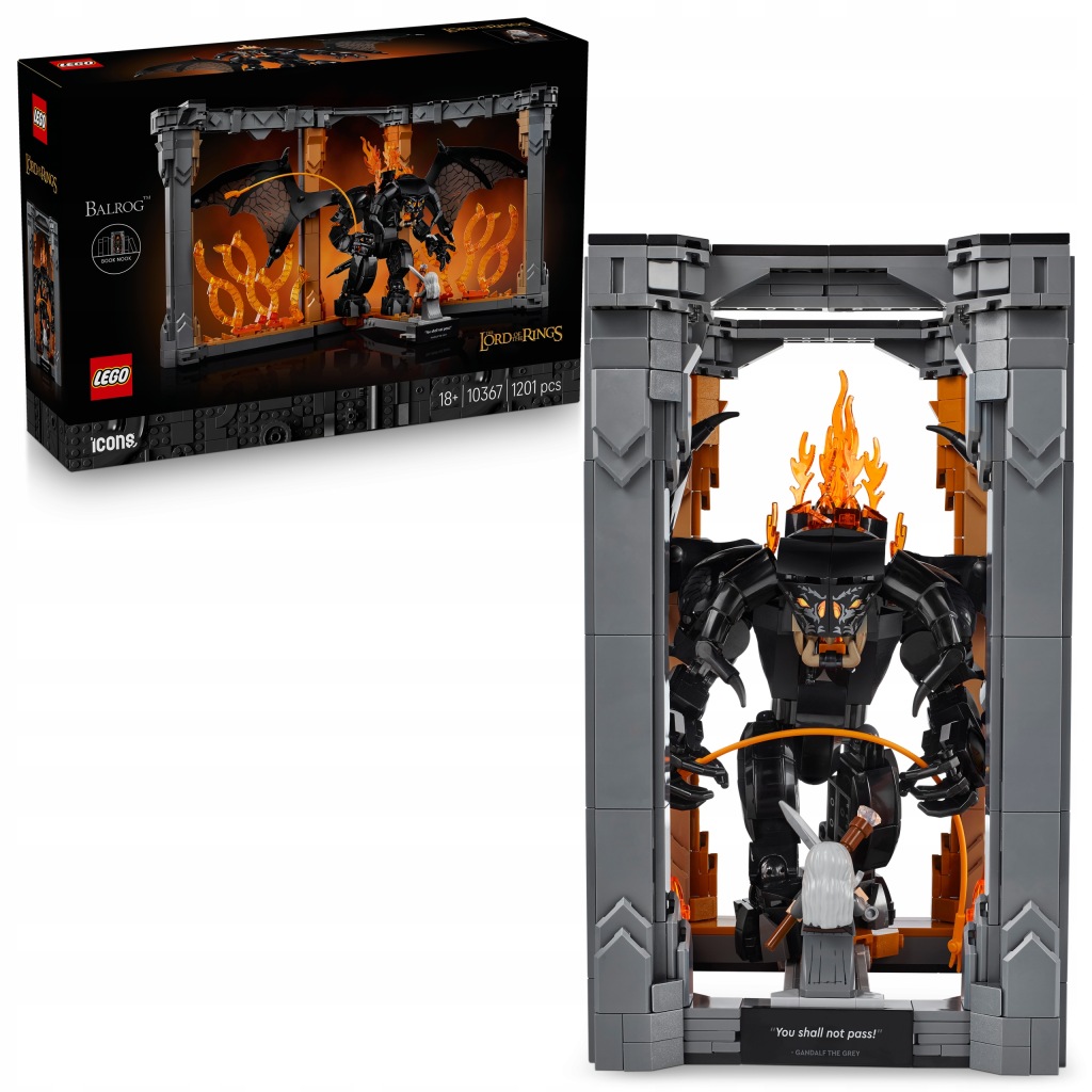 Lego Icons 10367 Knižní zarážka: Pán prstenů – Balrog