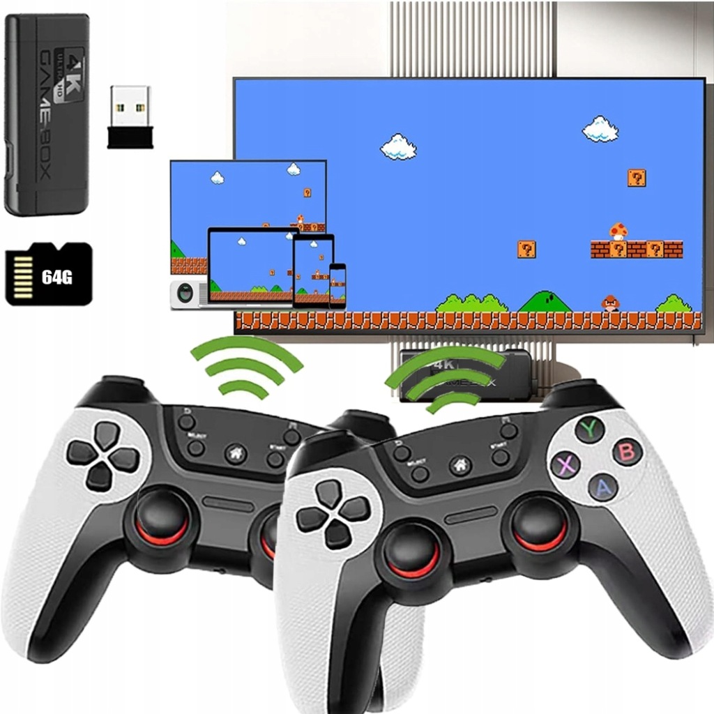 Hra 4K Hdmi Televizní Retro Konzole Nostalgická Hůl Pro 20000 Hry +2 Pady