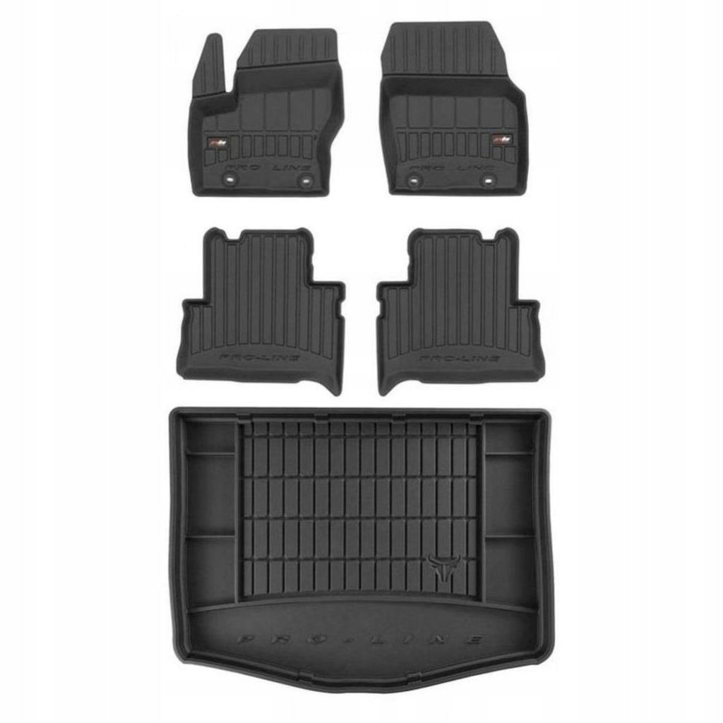 3D gumová sada koberců a rohožek Ford C-Max II 2010-2019, rozteč mezi výkony