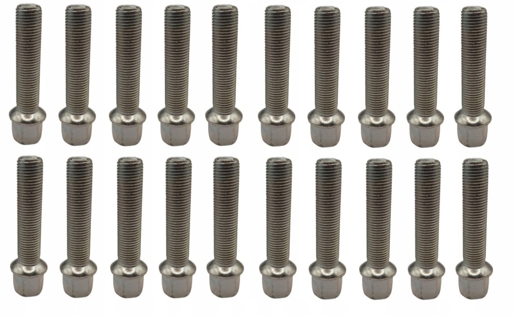 Šrouby 14x1,5x60 Pozink Stříbrný Vw Passat Golf Polo Seat Mercedes Audi 20x